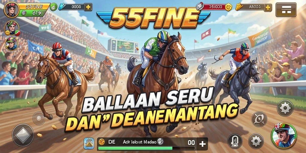 Gameplay menarik di 55FIVE dengan balapan seru dan mobil kustom.