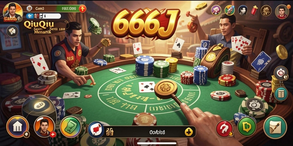 Tampilan gameplay menarik dari 666J yang penuh strategi QiuQiu.