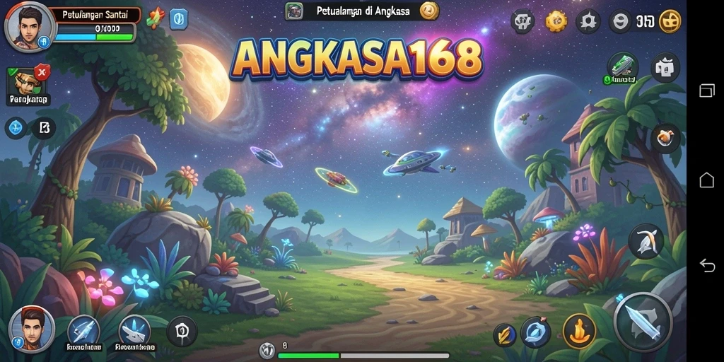 Tampilan gameplay Idle yang menarik dan menawan di ANGKASA168.