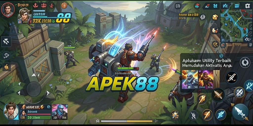 Tampilan antarmuka APEK88 yang intuitif dan mudah dipahami.
