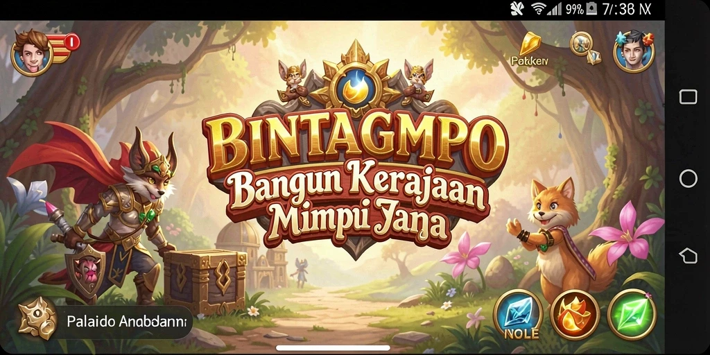 Screenshot gameplay BINTANGMPO yang menampilkan keseruan membangun bisnis.