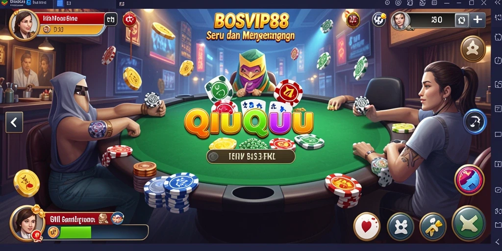 Tampilan gameplay QiuQiu yang menarik dan mendebarkan.