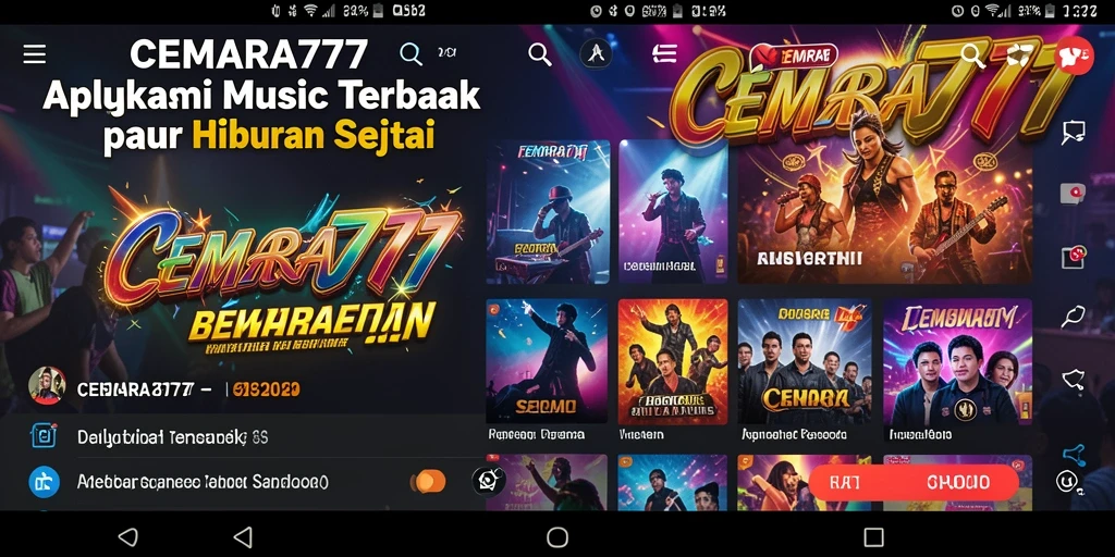 Tampilan gameplay musik yang interaktif dan menarik di CEMARA777.