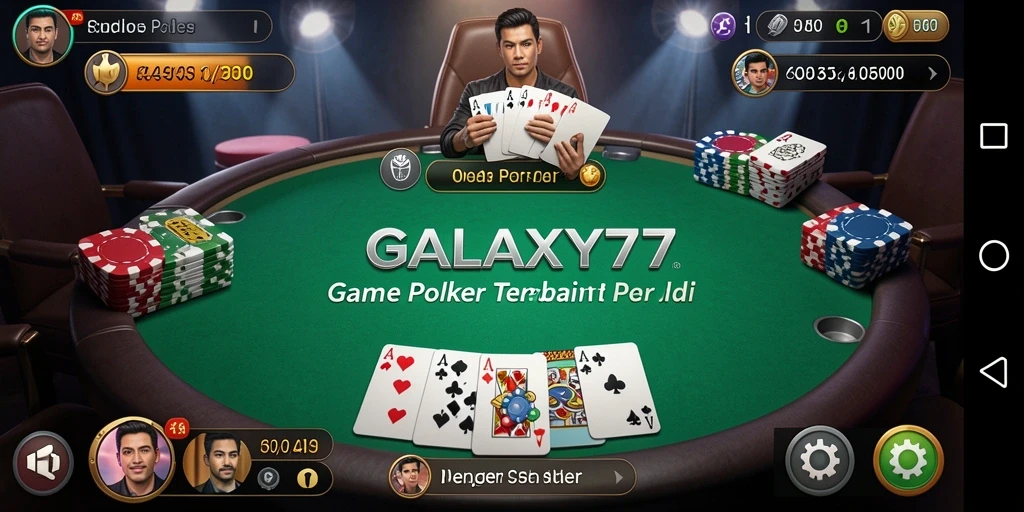 Gameplay seru di GALAXY77 menampilkan strategi poker yang menegangkan.