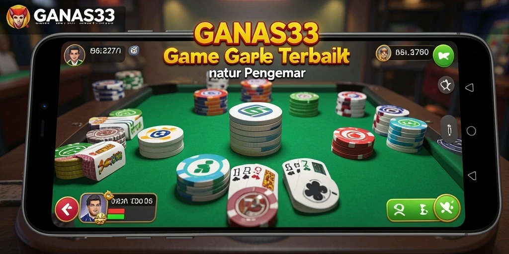 Tampilan menarik dari gameplay Gaple di GANAS33.