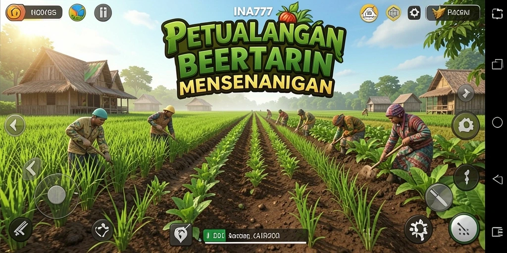 Screenshot gameplay INA777 yang menunjukkan keseruan bertani.