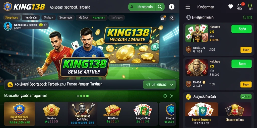 Tampilan utama KING138 dengan berbagai opsi taruhan olahraga yang menarik.