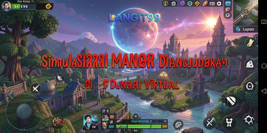 Tampilan menarik dari gameplay simulasi LANGIT99.