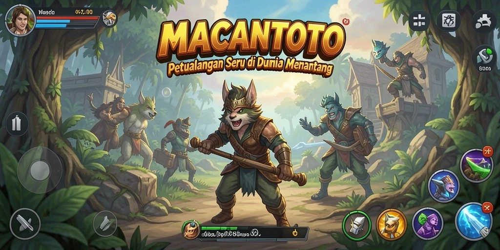 Tampilan gameplay menawan dari MACANTOTO yang menonjolkan petualangan seru.