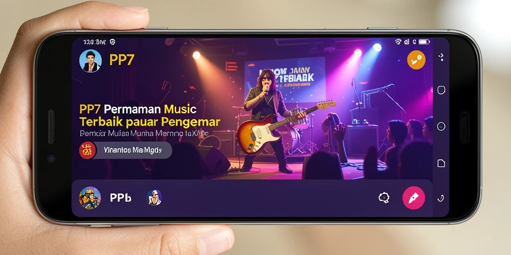 Tangkapan layar gameplay PP7 menampilkan pengguna menikmati permainan musik.