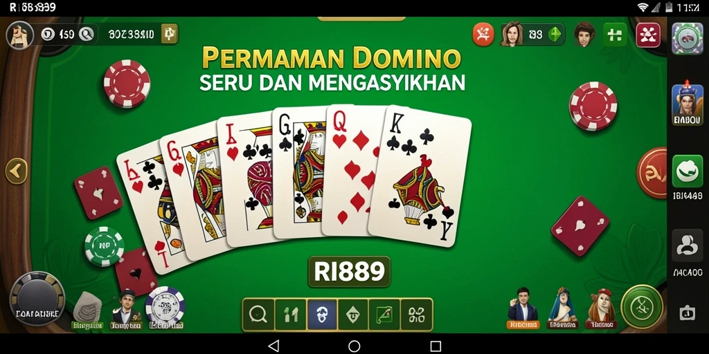 Tampilan menarik dari gameplay Domino di RI889.