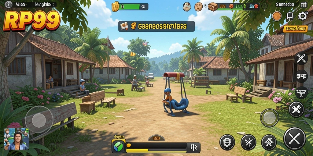Tampilan seru gameplay RP99 yang menghibur dan menantang.