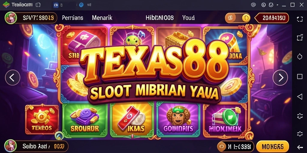 Tampilan permainan slot TEXAS88 yang menarik dan penuh warna.