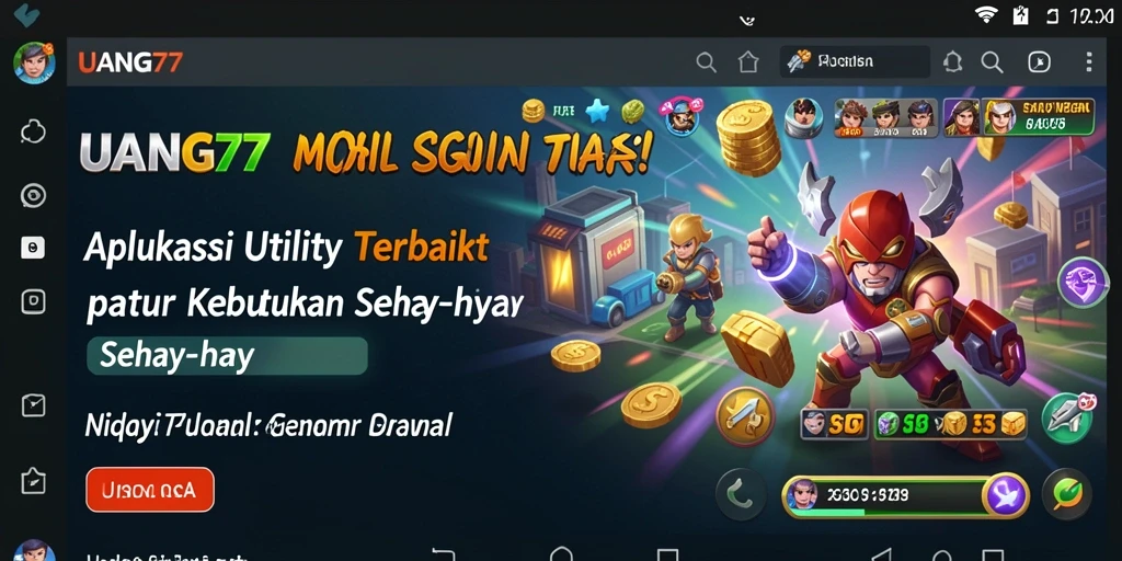 Tampilan grafik pengguna UANG77 dengan fitur manajemen keuangan.